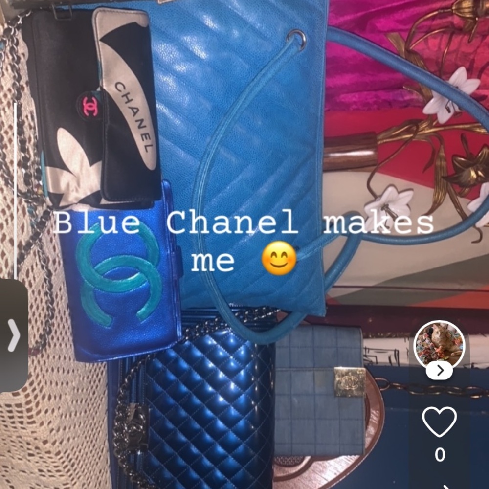 CHANEL Blue Quilted and Smooth Leather Shoulder Bag Collection